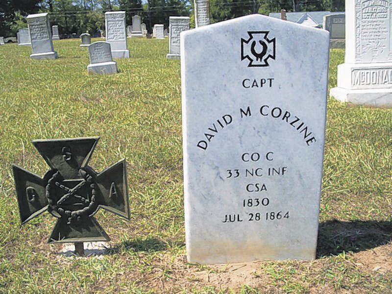 Corzine, David Morrison - 33rd NC Infantry Regiment 1863